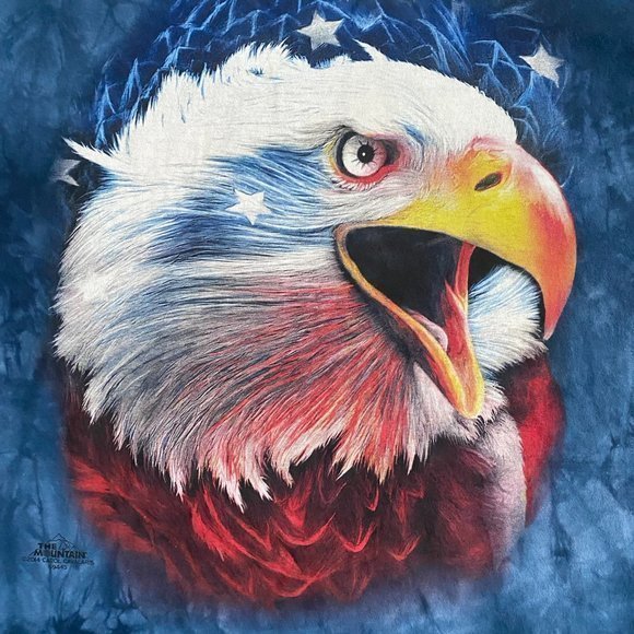 The Mountain American flag bald eagle t-shirt 2014 2XL - Picture 2 of 7